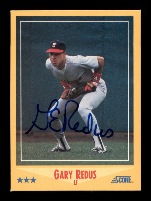 Gary Redus Autographed 1988 Score Card #443 Chicago White Sox SKU #188414 - RSA