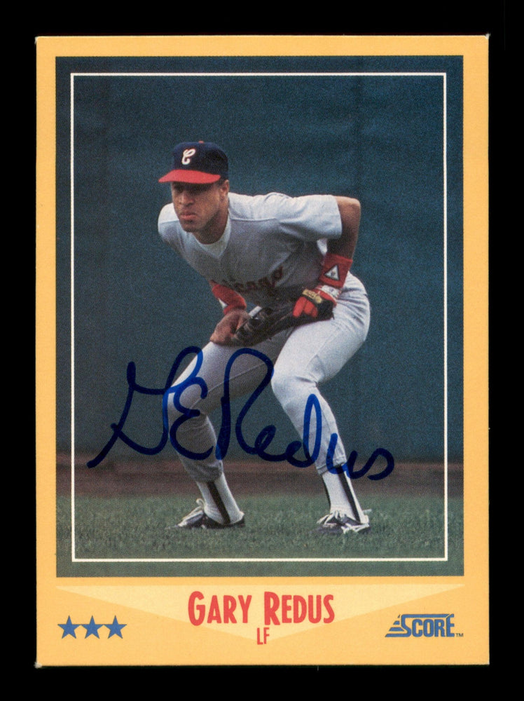 Gary Redus Autographed 1988 Score Card #443 Chicago White Sox SKU #188414 - RSA