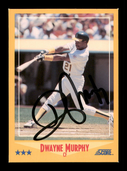 Dwayne Murphy Autographed 1988 Score Card #455 Oakland A's SKU #188416 - RSA