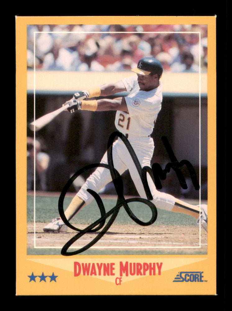 Dwayne Murphy Autographed 1988 Score Card #455 Oakland A's SKU #188416 - RSA