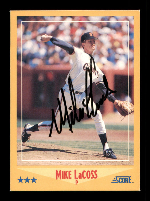 Mike LaCoss Autographed 1988 Score Card #465 San Francisco Giants SKU #188417 - RSA