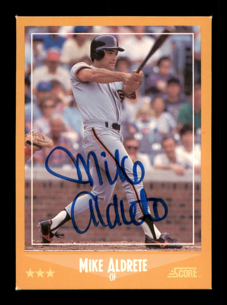 Mike Aldrete Autographed 1988 Score Card #556 San Francisco Giants SKU #188428 - RSA