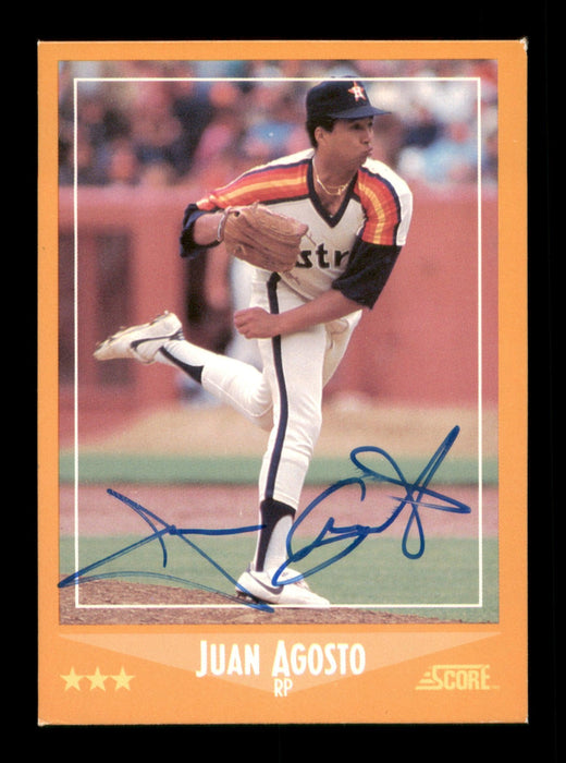 Juan Agosto Autographed 1988 Score Card #558 Houston Astros SKU #188429 - RSA