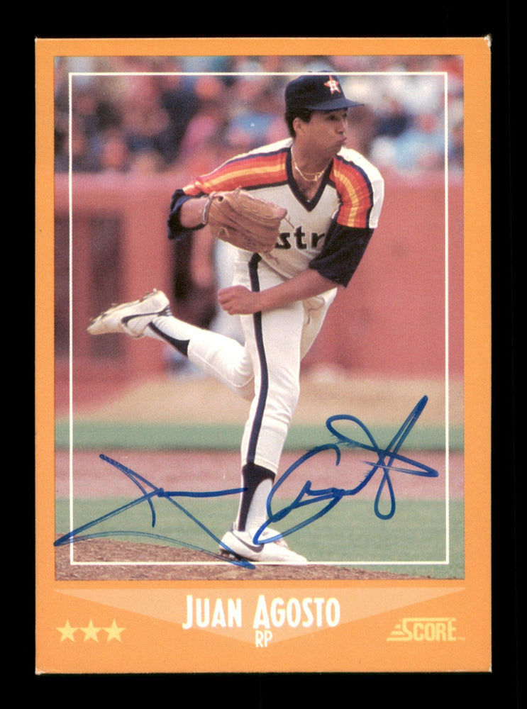 Juan Agosto Autographed 1988 Score Card #558 Houston Astros SKU #188429 - RSA