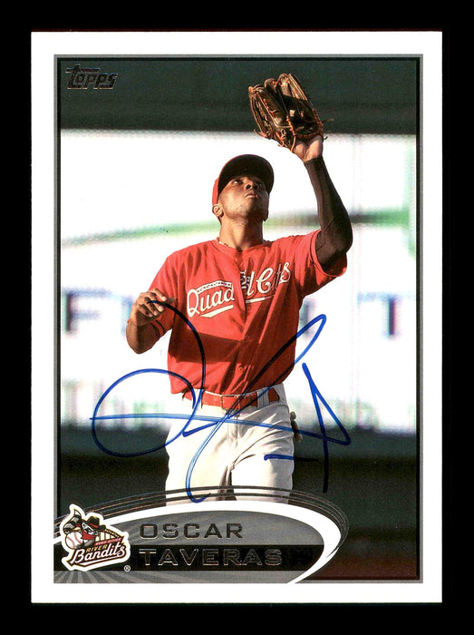 Oscar Taveras Autographed 2012 Topps Debut Rookie Card #22 St. Louis Cardinals SKU #178816 - RSA