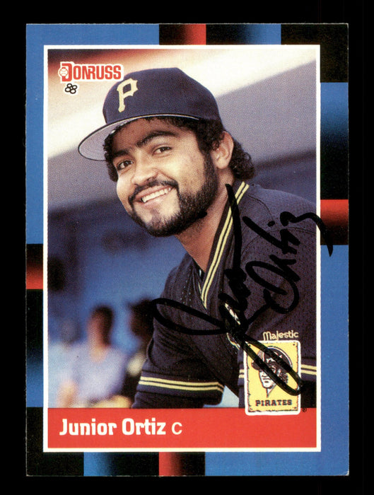 Junior Ortiz Autographed 1988 Donruss Card #168 Pittsburgh Pirates SKU #188494 - RSA