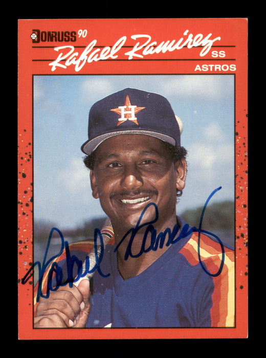 Rafael Ramirez Autographed 1990 Donruss Card #241 Houston Astros SKU #188569 - RSA