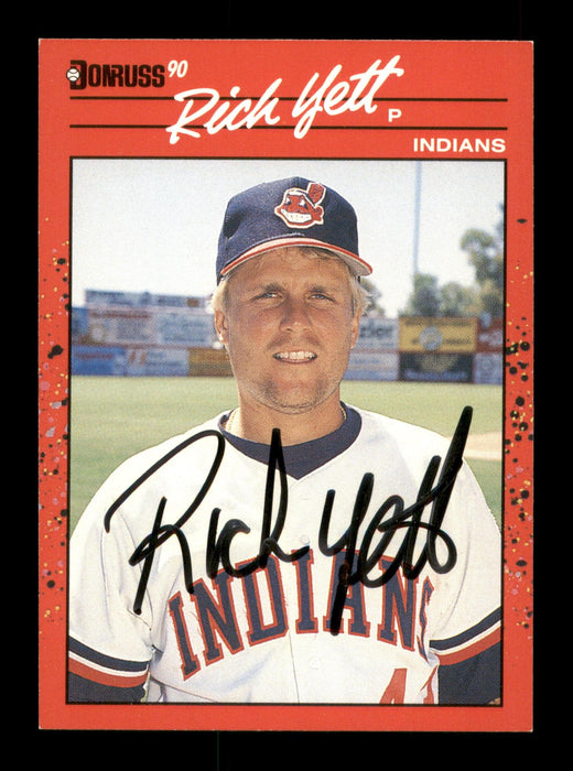 Rich Yett Autographed 1990 Donruss Card #509 Cleveland Indians SKU #188583 - RSA
