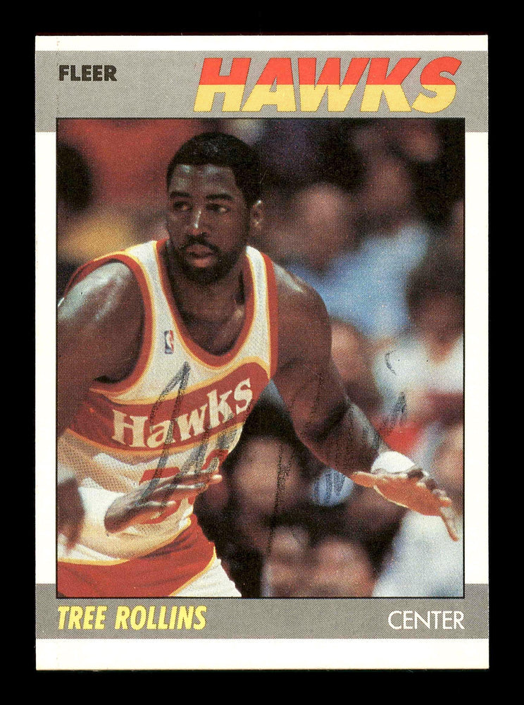 Tree Rollins Autographed 1987-88 Fleer Card #94 Atlanta Hawks SKU #178837 - RSA