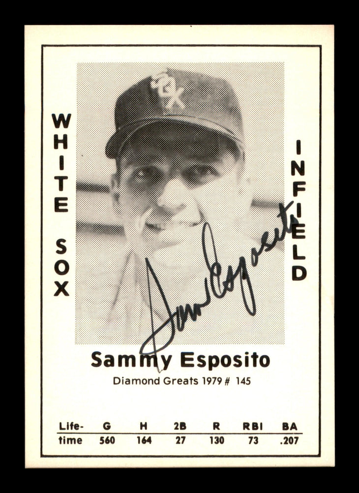 Sam "Sammy" Esposito Autographed 1979 Diamond Greats Card #145 Chicago White Sox SKU #188757 - RSA