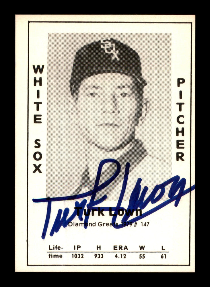 Omar "Turk" Lown Autographed 1979 Diamond Greats Card #147 Chicago White Sox SKU #188760 - RSA