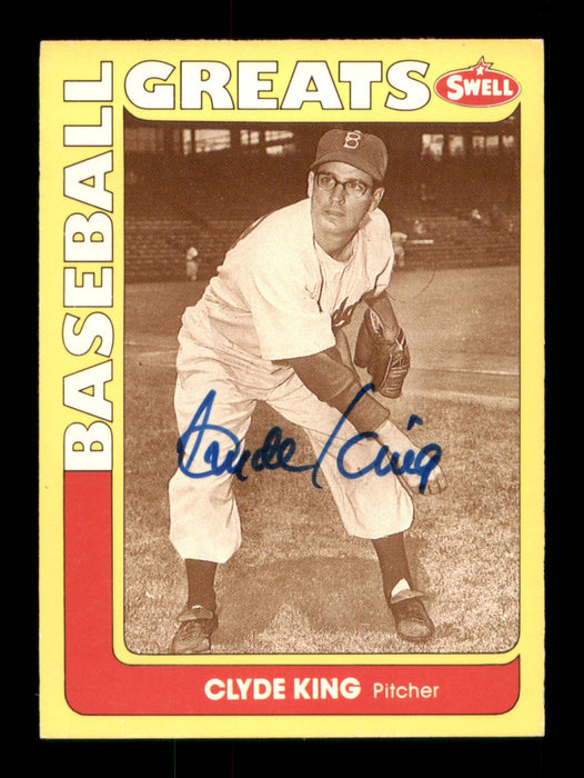Clyde King Autographed 1990 Swell Baseball Greats Card #51 Brooklyn Dodgers SKU #189055 - RSA