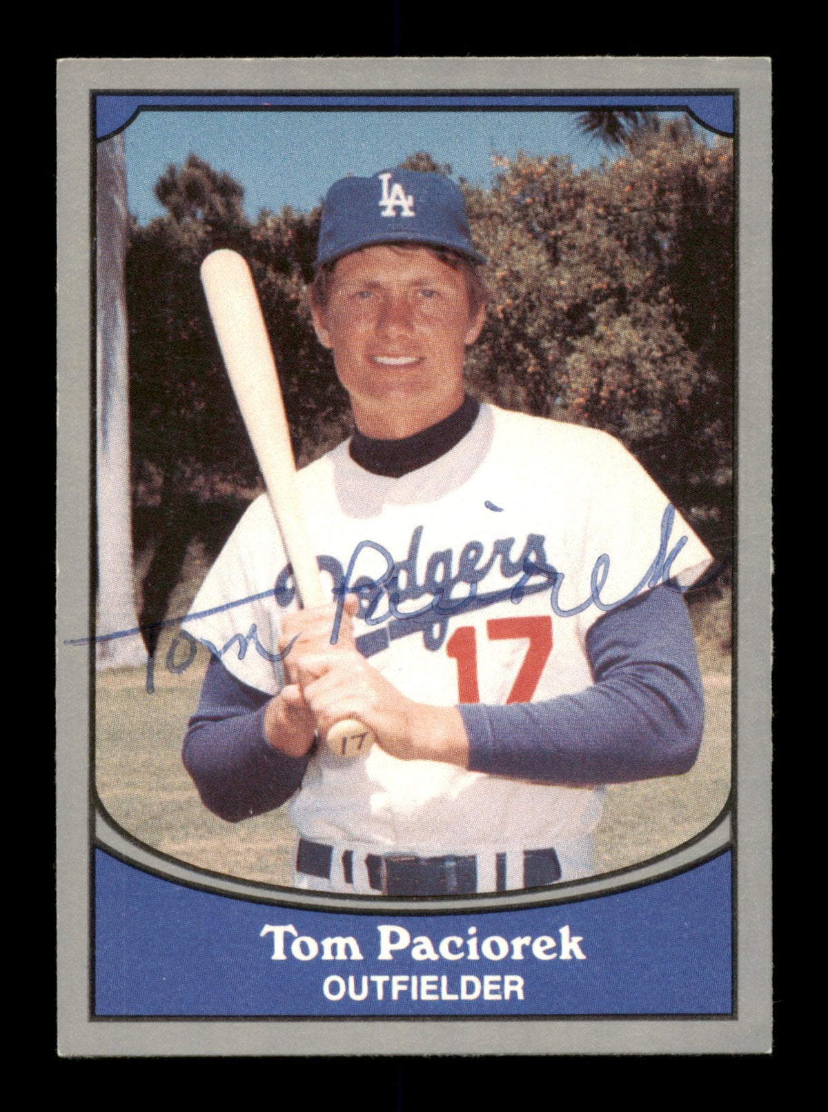 Tom Paciorek Tom Paciorek Autographed 1990 Pacific Card #97 Los Angeles Dodgers SKU ...