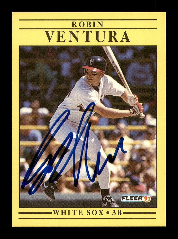 Robin Ventura Autographed 1991 Fleer Card #139 Chicago White Sox SKU #183481 - RSA
