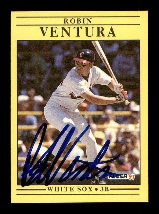 Robin Ventura Autographed 1991 Fleer Card #139 Chicago White Sox SKU #183482 - RSA