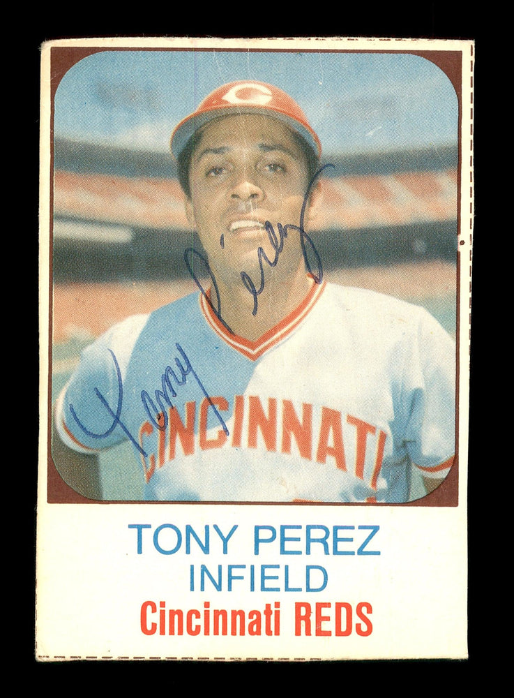 Tony Perez Autographed 1975 Hostess Card #127 Cincinnati Reds SKU #171907 - RSA