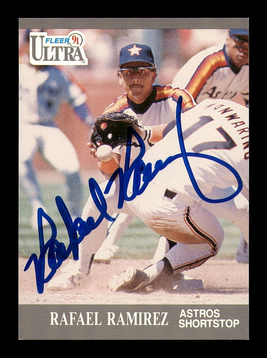 Rafael Ramirez Autographed 1991 Fleer Ultra Card #139 Houston Astros SKU #183508 - RSA