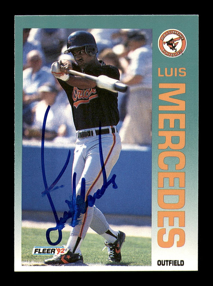 Luis Mercedes Autographed 1992 Fleer Card #16 Baltimore Orioles SKU #183541 - RSA