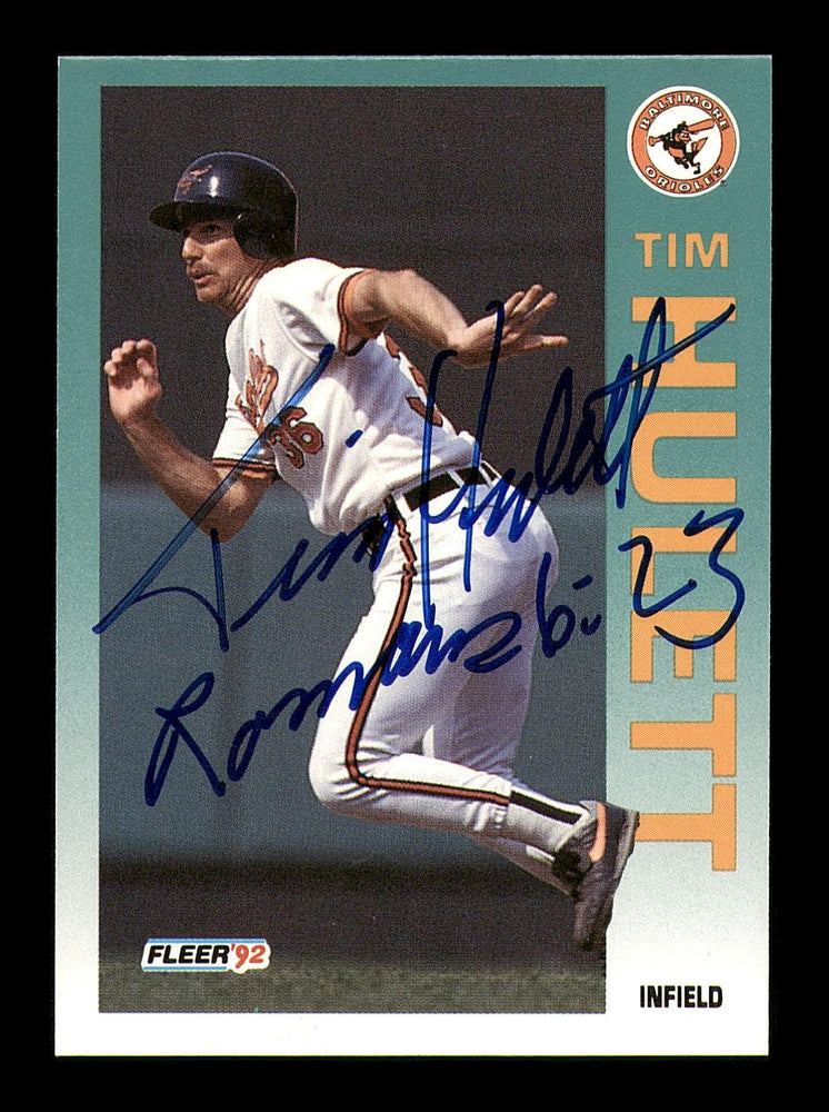 Tim Hulett Autographed 1992 Fleer Card #11 Baltimore Orioles SKU #183546 - RSA