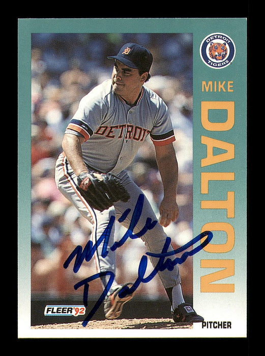 Mike Dalton Autographed 1992 Fleer Rookie Card #131 Detroit Tigers SKU #183555 - RSA