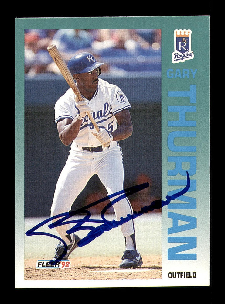 Gary Thurman Autographed 1992 Fleer Card #172 Kansas City Royals SKU #183560 - RSA
