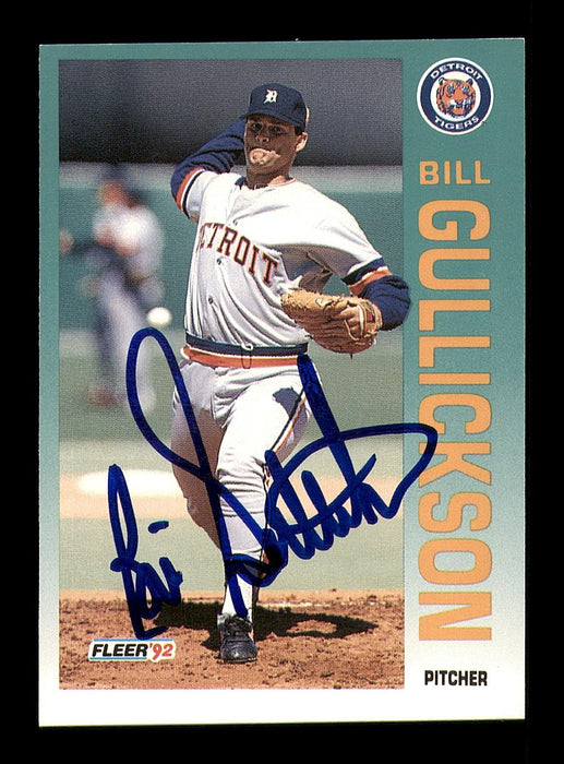 Bill Gullickson Autographed 1992 Fleer Card #137 Detroit Tigers SKU #183564 - RSA