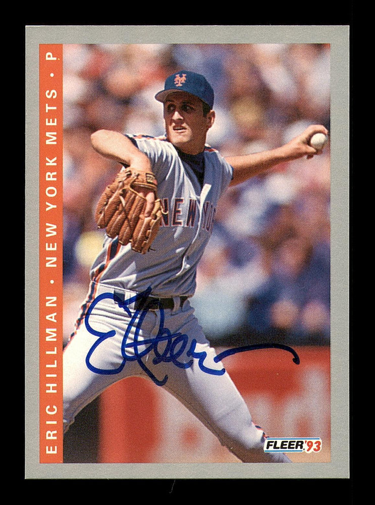 Eric Hillman Autographed 1993 Fleer Card #87 New York Mets SKU #183576 - RSA
