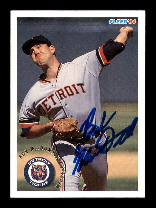 Bob MacDonald Autographed 1994 Fleer Card #140 Detroit Tigers SKU #183593 - RSA
