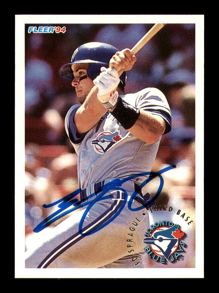 Ed Sprague Autographed 1994 Fleer Card #342 Toronto Blue Jays SKU #183599 - RSA