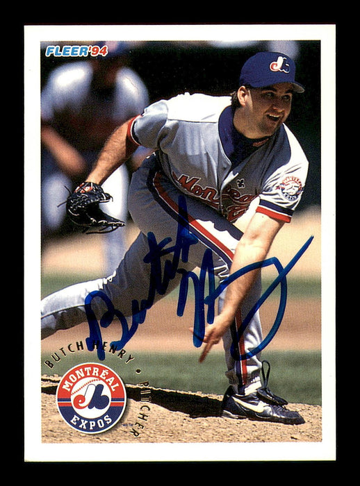 Butch Henry Autographed 1994 Fleer Card #541 Montreal Expos SKU #183611 - RSA