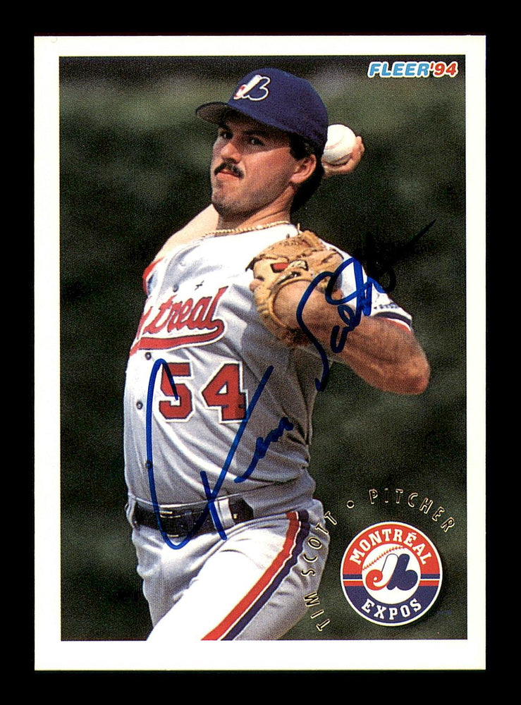 Tim Scott Autographed 1994 Fleer Card #550 Montreal Expos SKU #183615 - RSA
