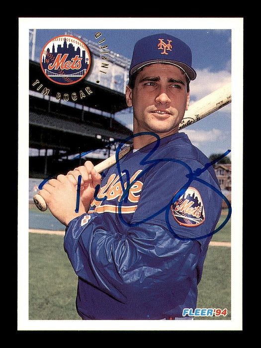 Tim Bogar Autographed 1994 Fleer Card #557 New York Mets SKU #183616 - RSA