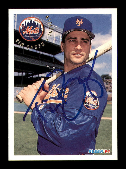Tim Bogar Autographed 1994 Fleer Card #557 New York Mets SKU #183617 - RSA