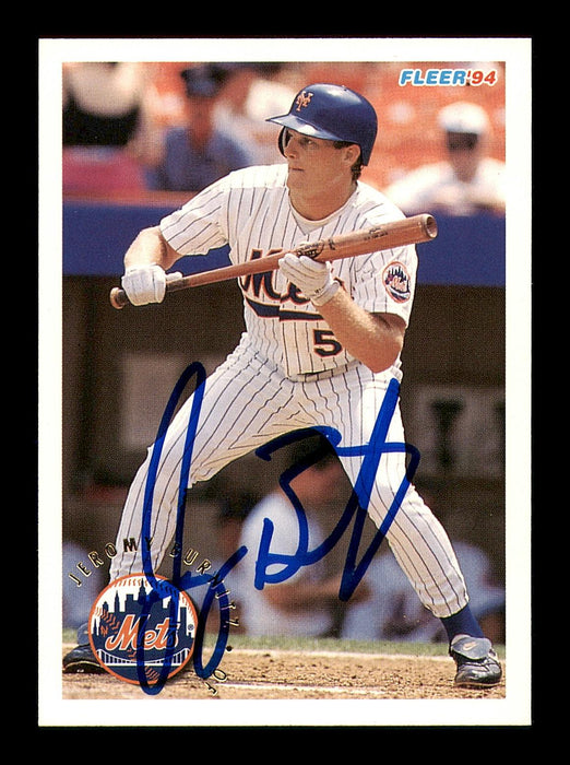 Jeromy Burnitz Autographed 1994 Fleer Card #559 New York Mets SKU #183618 - RSA