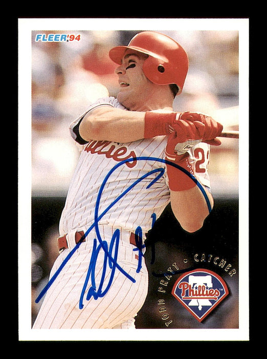 Todd Pratt Autographed 1994 Fleer Card #598 Philadelphia Phillies SKU #183623 - RSA