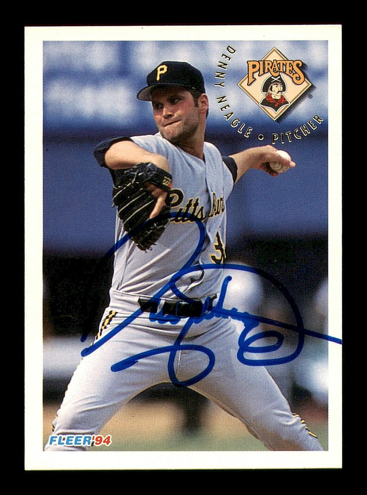 Denny Neagle Autographed 1994 Fleer Card #616 Pittsburgh Pirates SKU #183627 - RSA