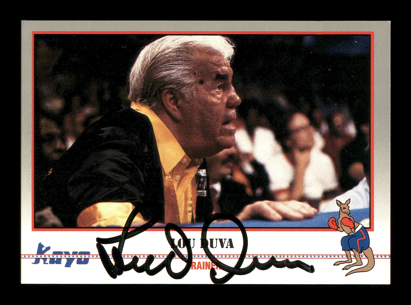 Lou Duva Autographed 1991 Kayo Card #199 Trainer SKU #167223 - RSA