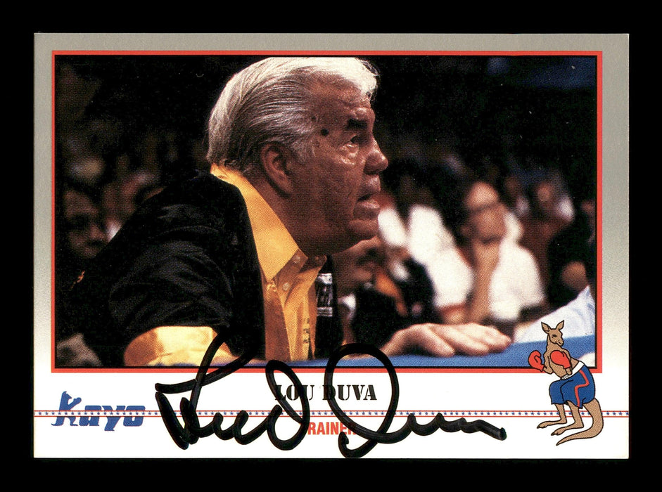Lou Duva Autographed 1991 Kayo Card #199 Trainer SKU #167223 - RSA