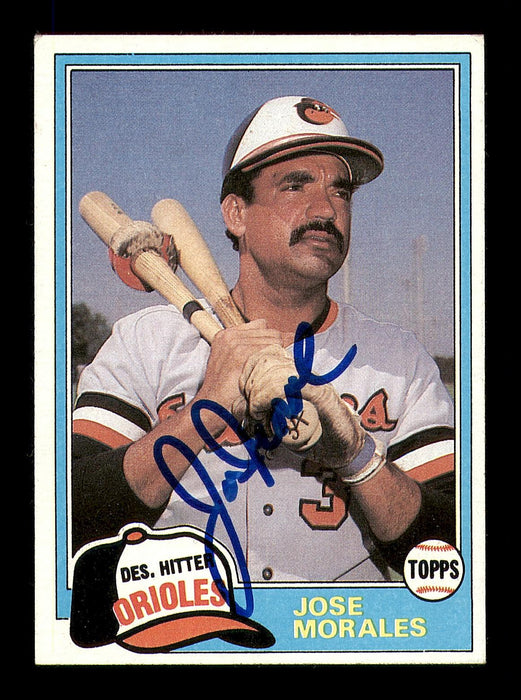 Jose Morales Autographed 1981 Topps Traded Card #806 Baltimore Orioles SKU #183659 - RSA