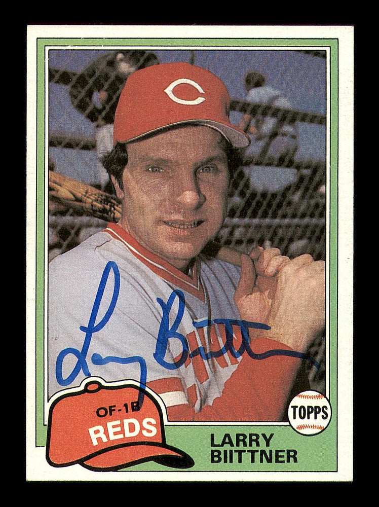 Larry Biittner Autographed 1981 Topps Traded Card #736 Cincinnati Reds SKU #183661 - RSA
