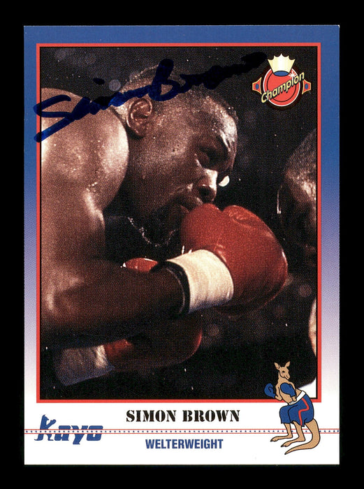 Simon Brown Autographed 1991 Kayo Card #42 SKU #167230 - RSA