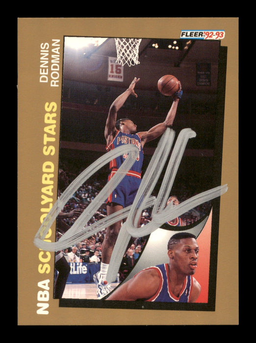 Dennis Rodman Autographed 1992-93 Fleer Card #261 Detroit Pistons SKU #190470 - RSA