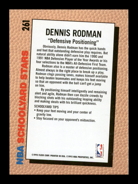 Dennis Rodman Autographed 1992-93 Fleer Card #261 Detroit Pistons SKU #190470 - RSA