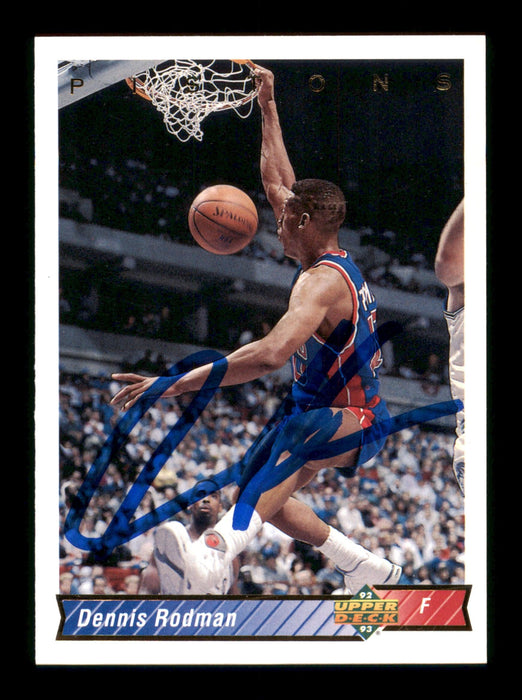 Dennis Rodman Autographed 1992-93 Upper Deck Card #242 Detroit Pistons SKU #190493 - RSA