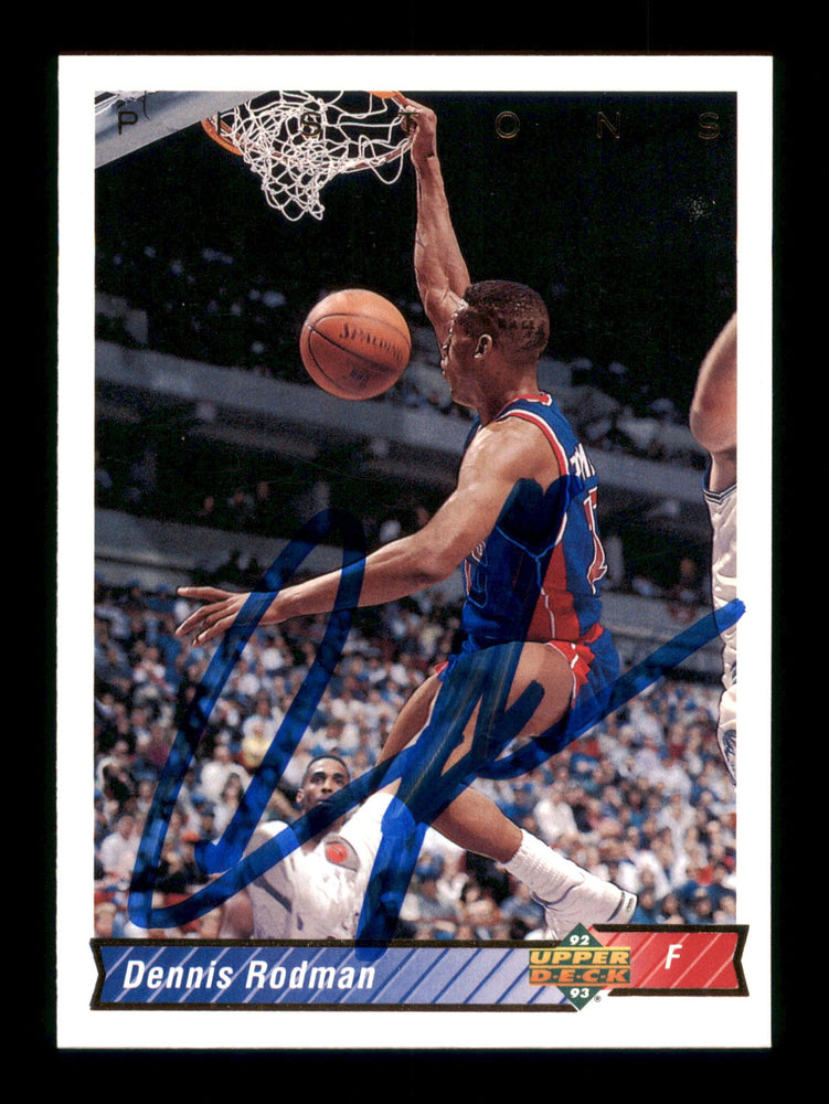 Dennis Rodman Autographed 1992-93 Upper Deck Card #242 Detroit Pistons SKU #190494 - RSA