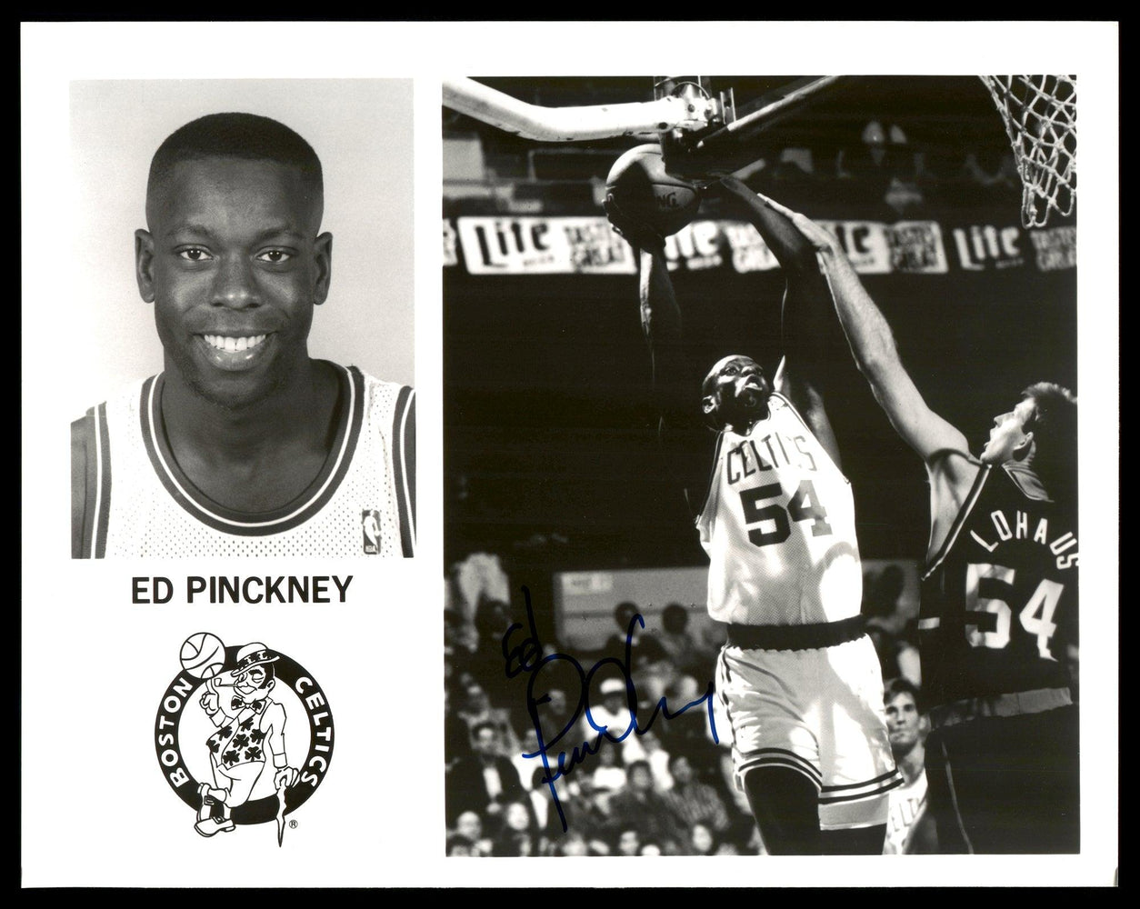 Ed Pinckney Autographed Team Issued 8x10 Photo Boston Celtics SKU #190629 - RSA