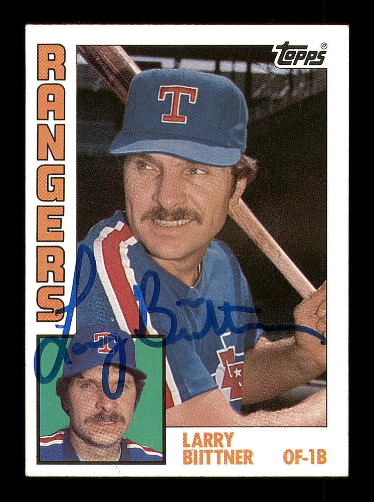 Larry Biittner Autographed 1984 Topps Card #283 Texas Rangers SKU #183679 - RSA
