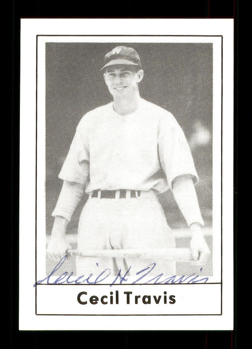 Cecil Travis Autographed 1978 Grand Slam Card #60 Washington Senators SKU #172093 - RSA