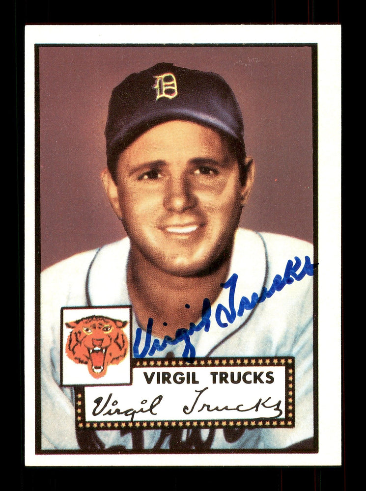 Virgil Trucks Autographed 1983 Topps 1952 Topps Reprint Card #262 Detroit Tigers SKU #172102 - RSA