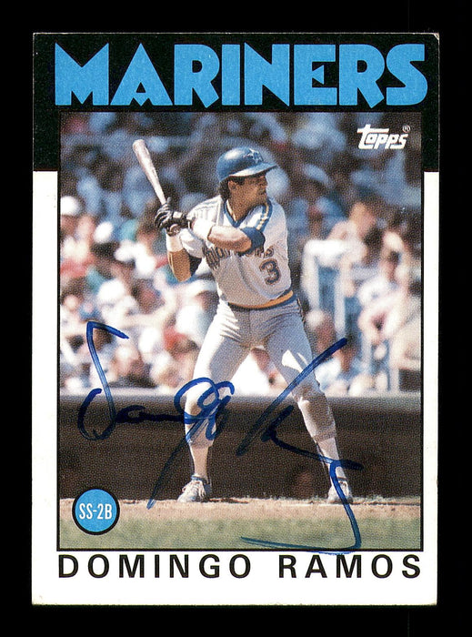 Domingo Ramos Autographed 1986 Topps Card #462 Seattle Mariners SKU #183703 - RSA